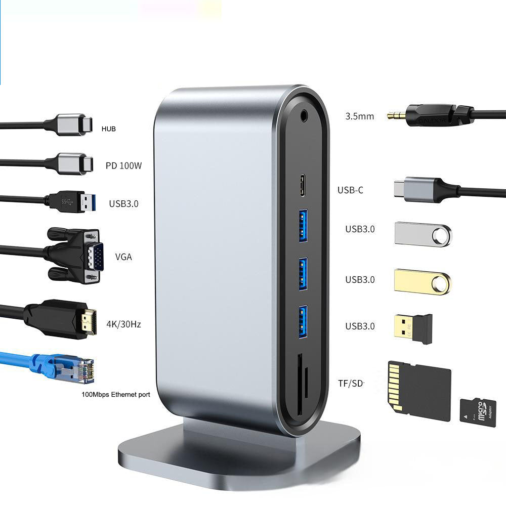 12 in one docking station Typec vertical multi interface suitable for Apple, Huawei, Mac docking stations - V.I.P Digital Presence