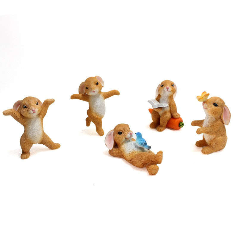 Cute Little Rabbit Plugin Resin Animal Decoration Courtyard Garden - V.I.P Digital Presence