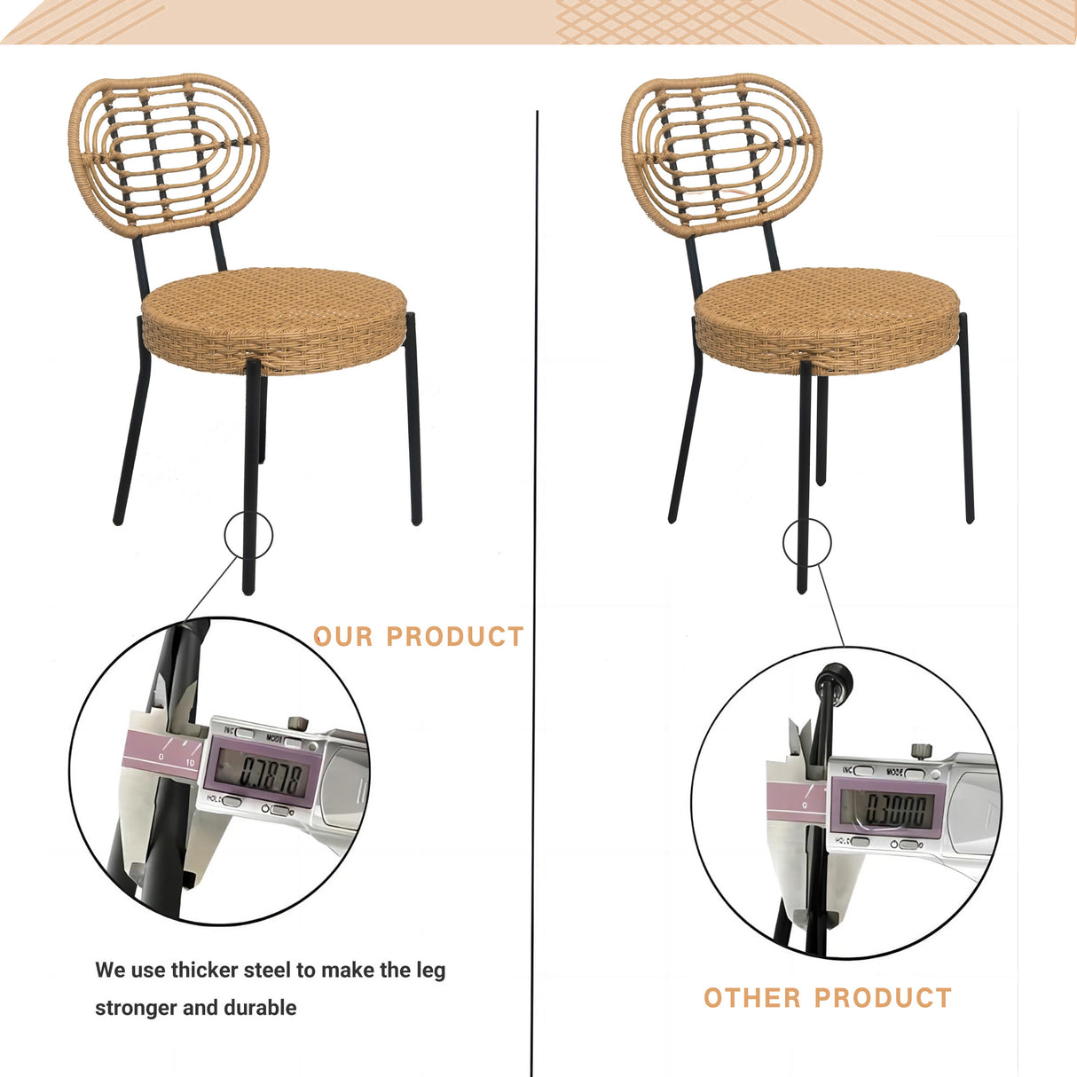 3 Pieces Of Luxury Outdoor Wicker Furniture - Patio Bistro Style Table And Chair Combination - V.I.P Digital Presence