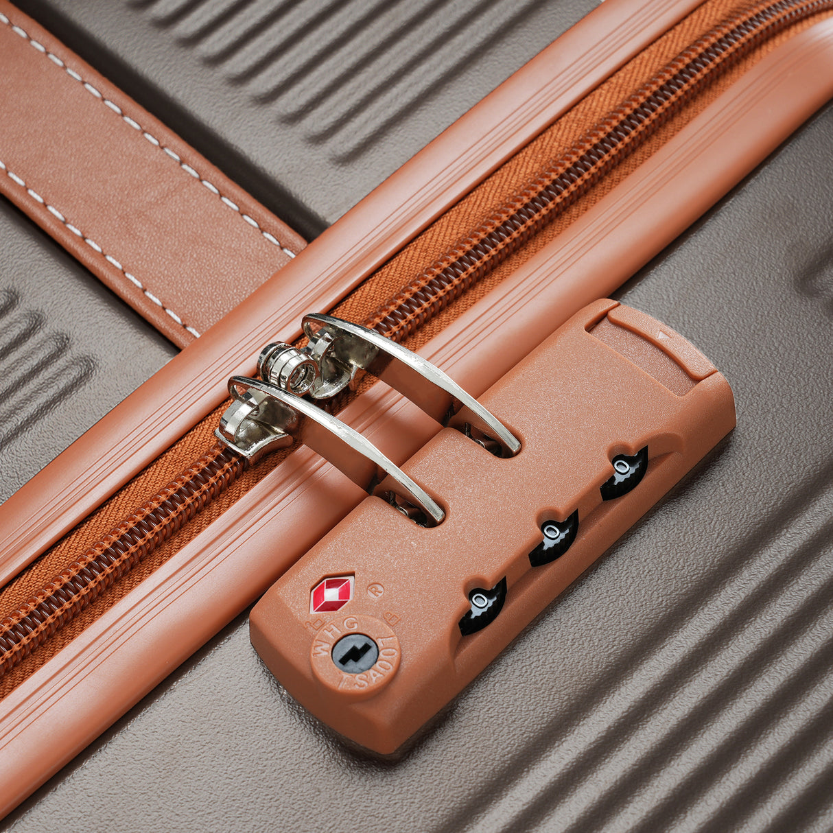 Hardshell Luggage Sets 3 Piece Carry-on Suitcase Double Spinner Wheels with TSA Lock for Men Women, Coppery (20in) - V.I.P Digital Presence