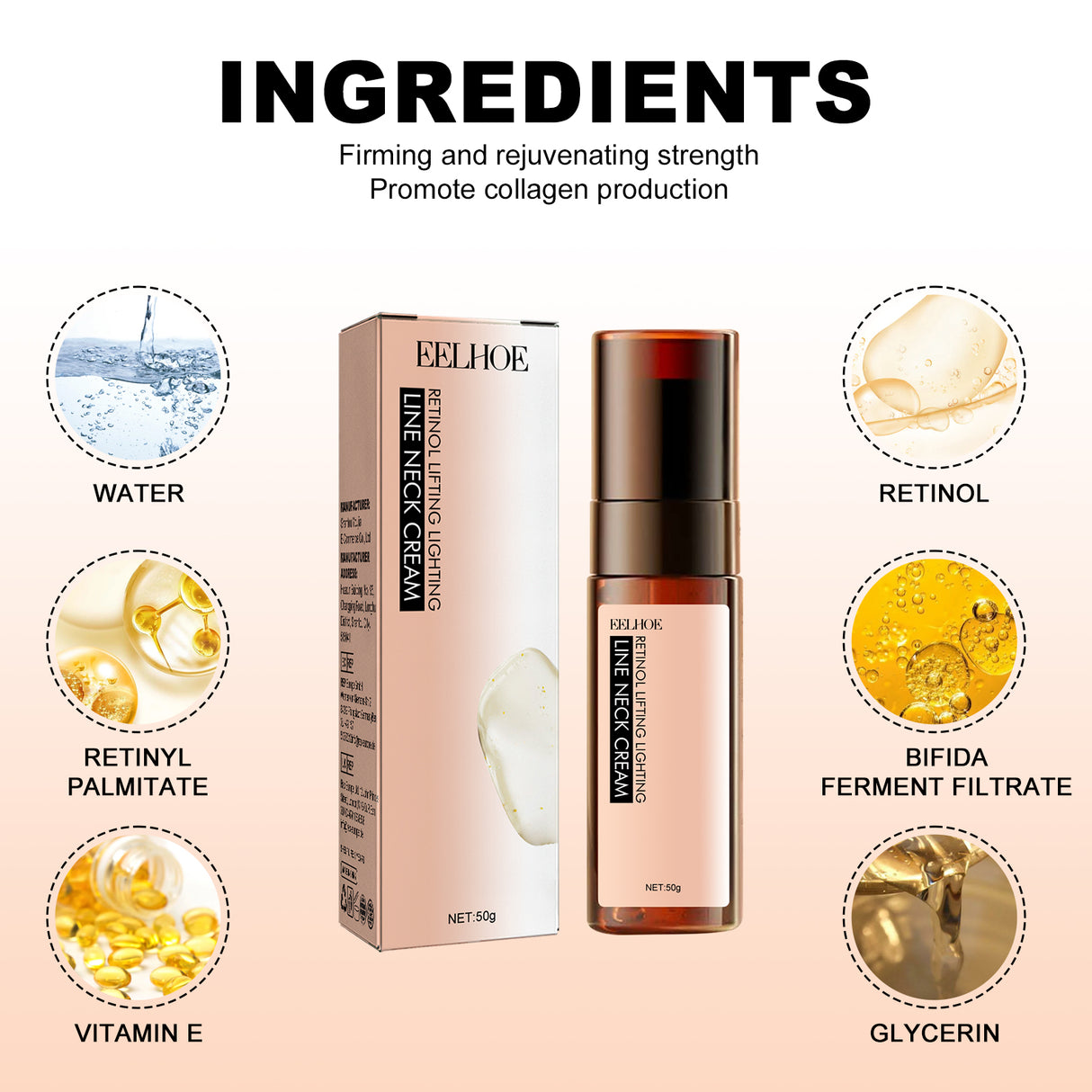 Retinol Anti-Wrinkle Neck Cream, Lighten Neck Lines Moisturizing, Hydrating, Firming And Brightening Skin Neck Cream - V.I.P Digital Presence