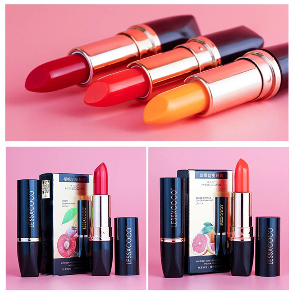 3pcs Temperature Color Change Lipstick Waterproof Lasting Non-stick Cup Lazy Lipstick Moisturizing Nourish Lips Care Makeup Cosmetics - V.I.P Digital Presence