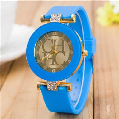 New simple leather Brand Geneva Casual Quartz Watch Women Crystal Silicone Watches Relogio Feminino Wrist Watch - V.I.P Digital Presence