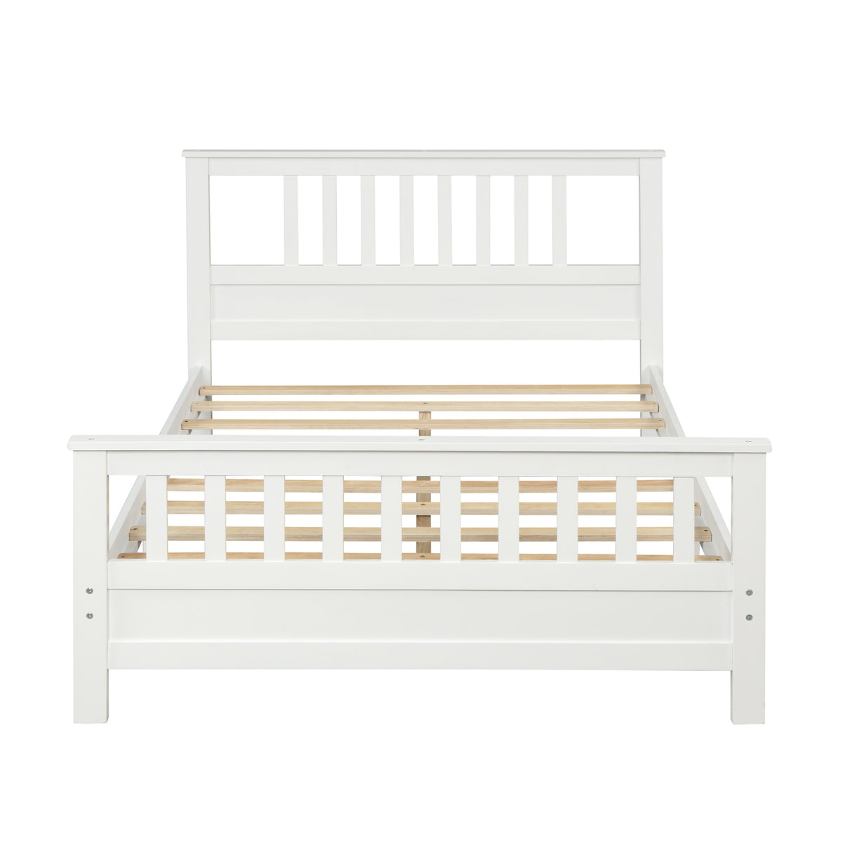 Wood Platform Bed with Headboard and Footboard Full