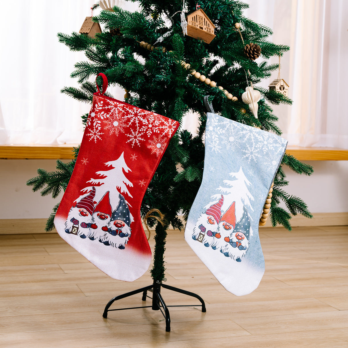 Christmas Decorations Rudolf Printed Christmas Socks Children's Gift with Large Christmas Socks - V.I.P Digital Presence