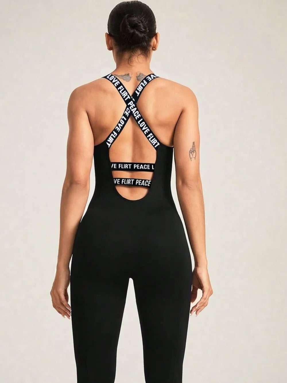Crisscross Back Sleeveless Active Jumpsuit - V.I.P Digital Presence