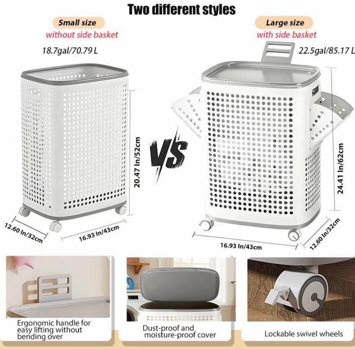 RollEase Laundry Hamper