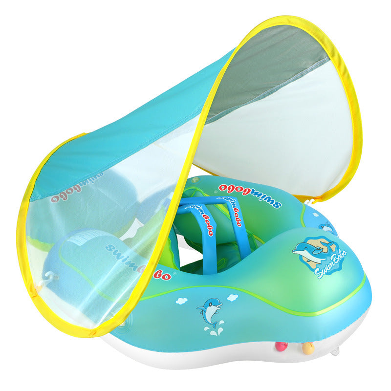 Swimbobo Baby Swimming Ring Lying Ring Children's Swimming Ring Underarm Ring Sunscreen Shade Blue Float - V.I.P Digital Presence