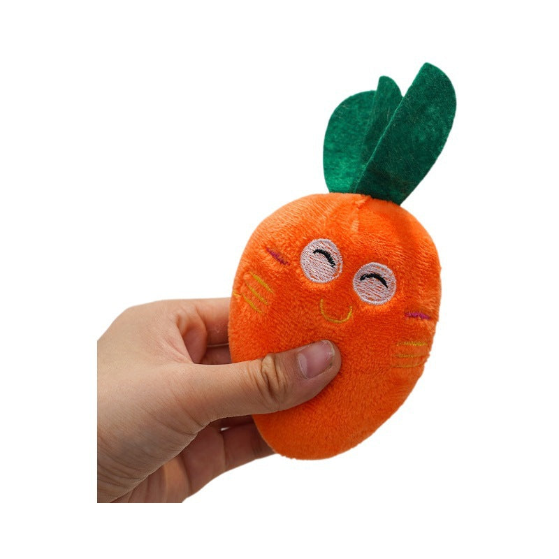 Double Bone Chicken Leg Fruit Carrot Vegetable Pet Dog Cat Plush Squeaky Durable Chew Toy Supplies - V.I.P Digital Presence