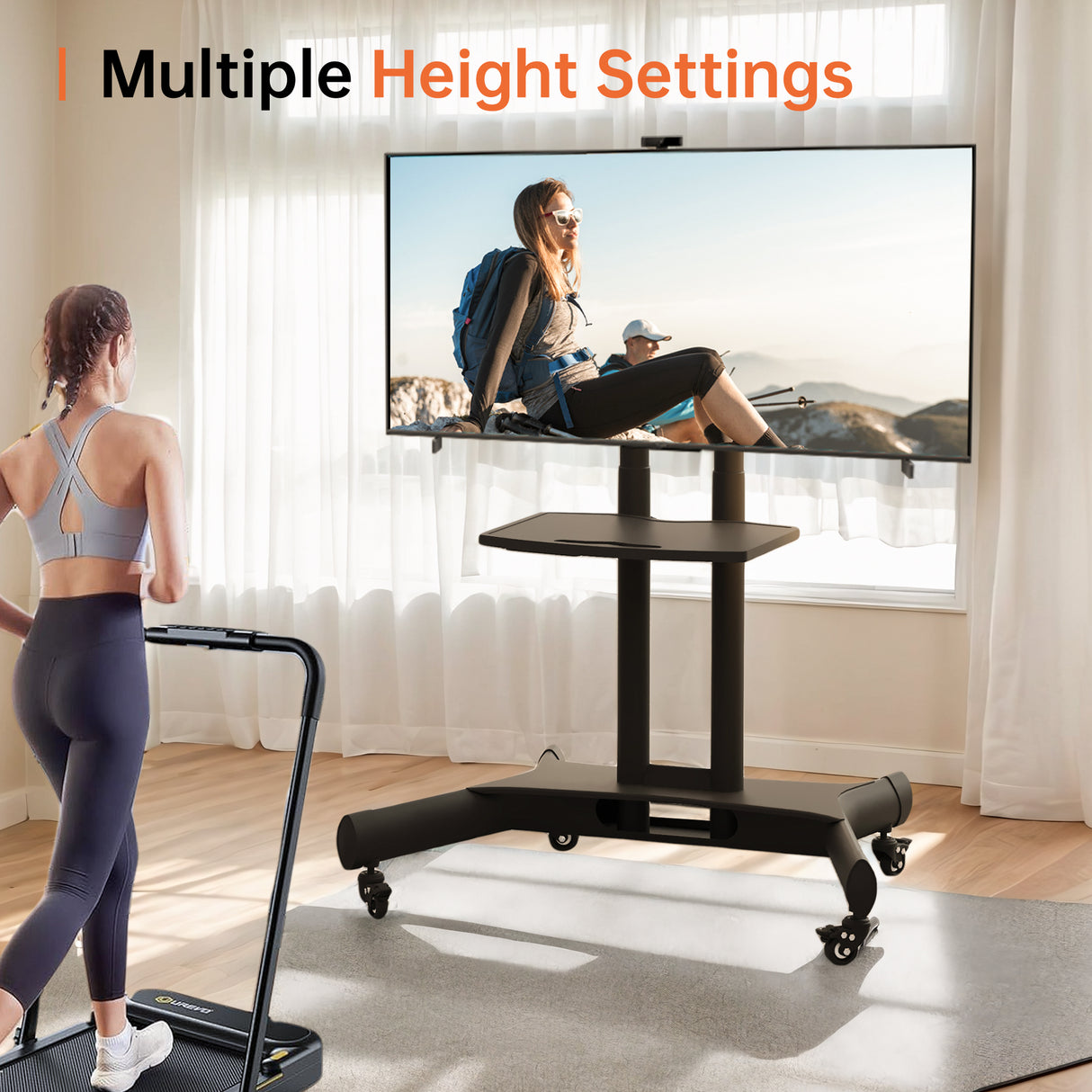 FANCO Universal Rotating TV Stand, Suitable for 32-80 inch TVs, Tiltable Desktop TV Stand, Maximum VESA 600x400mm (Black) - V.I.P Digital Presence