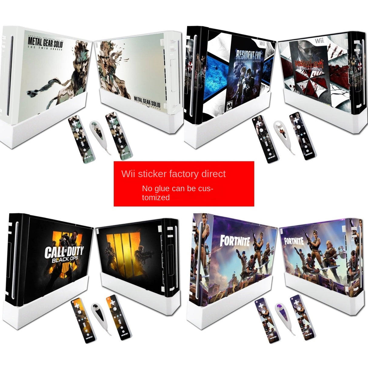 Wii Skin Sticker PVC Colorful Decal Game Sticker - V.I.P Digital Presence