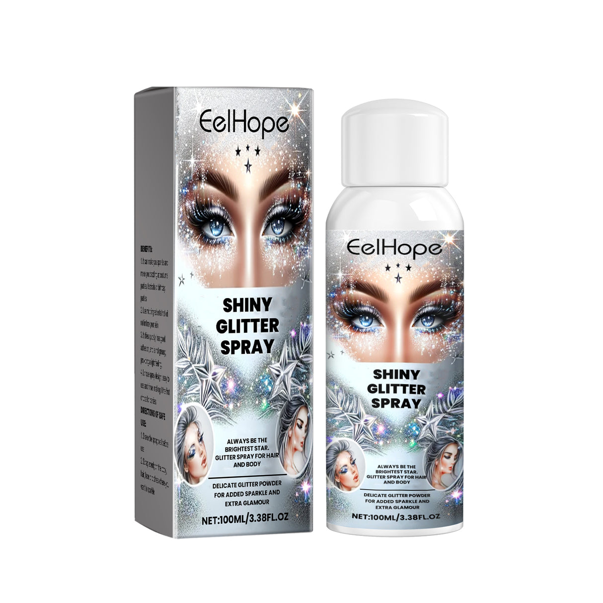 Sparkly Glitter Spray, Hair Body Highlight Shimmer Prom Festival Bash Glitter Spray - V.I.P Digital Presence