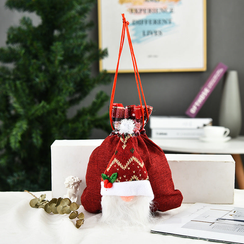 Christmas Faceless Doll Tote Bag Creative Christmas Apple Bag Candy Bag Christmas Gift Bundle Pocket - V.I.P Digital Presence