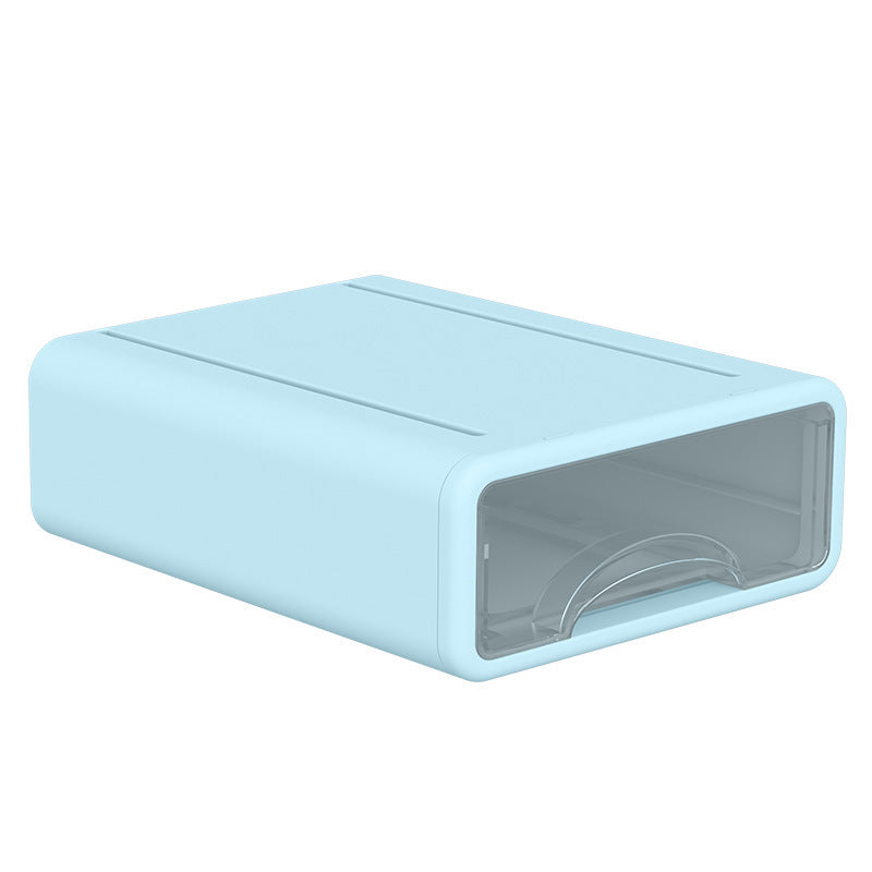 Office home desktop cosmetics stationery transparent storage box drawer type sundries storage box - V.I.P Digital Presence