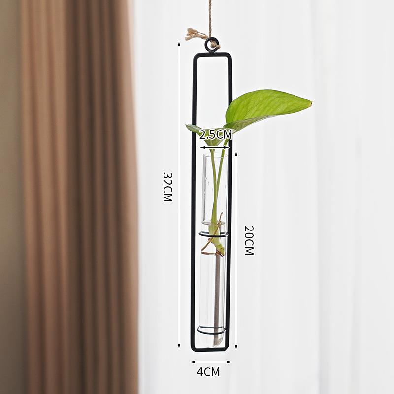 Scandinavian-Style Glass Hydroponic Vase for Living Room with Creative Hanging Door Decor and Wall Ivy Plant Water Cultivation Transparent Pot - V.I.P Digital Presence
