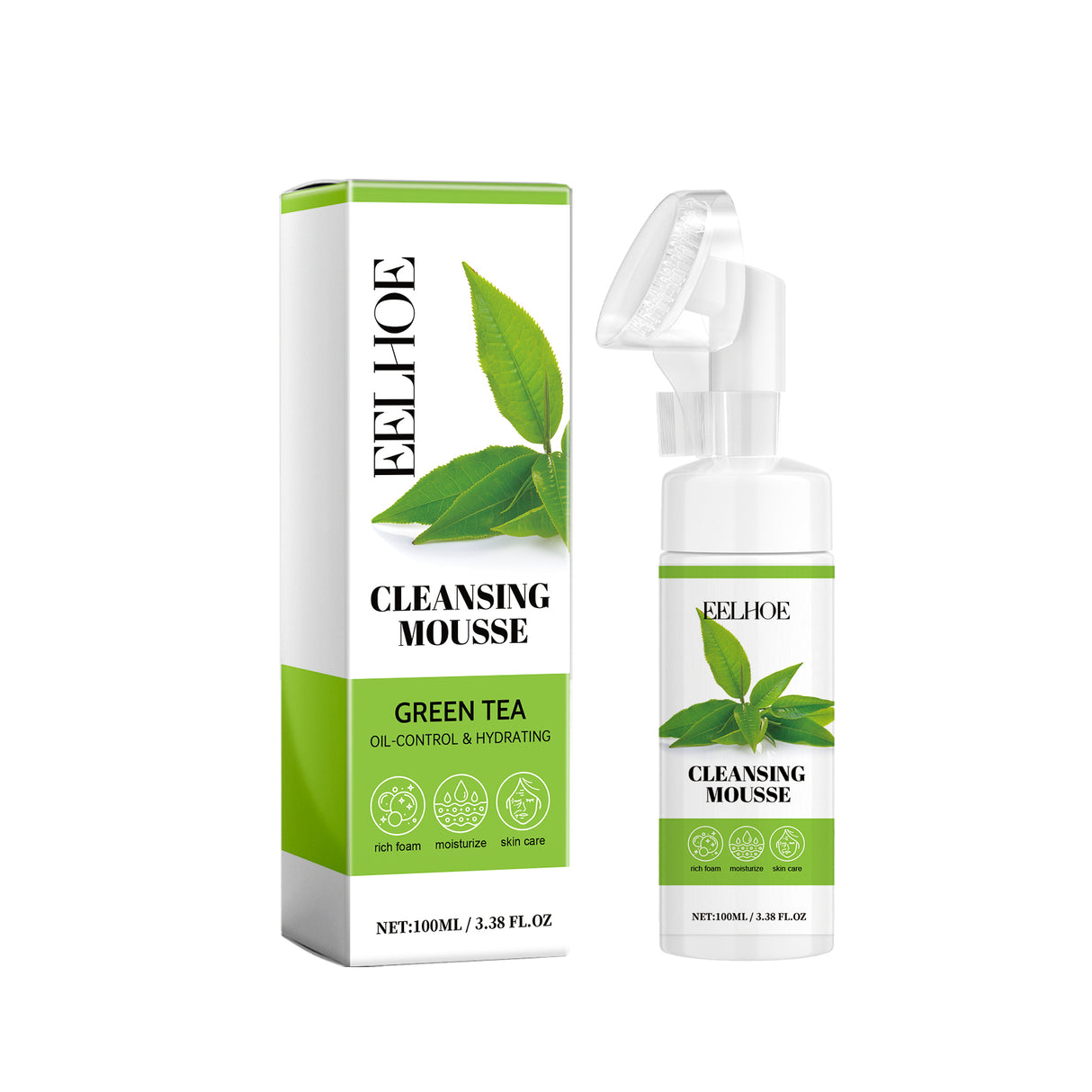 Green Tea Cleansing Mousse, A Deep Cleansing Facial Cleanser With Refreshing Oil Control And Wrinkles Reduction - V.I.P Digital Presence