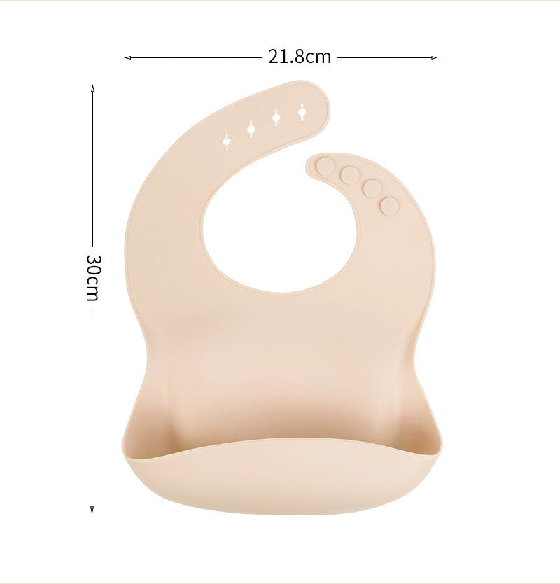 Bolsa de arroz de silicona para bebé, babero de bolsa de arroz para bebé, toalla de saliva para bebé, bolsa bucal impermeable, sin lavado y a prueba de aceite