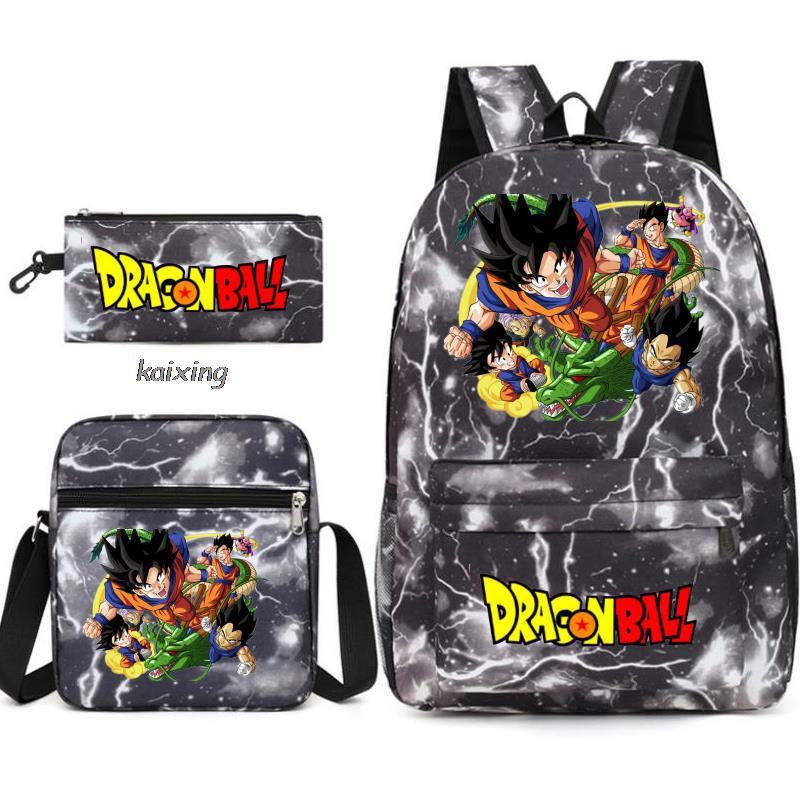 Youth Dragon Ball Backpack Student Shoulder Bag Travel Bag 3-Piece Set - V.I.P Digital Presence