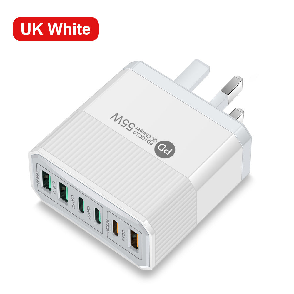 3PD+3USB mobile phone charger fast charging travel charger charging head - V.I.P Digital Presence