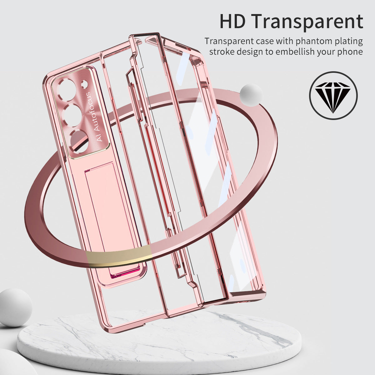 Samsung zfold 6 phone case FOLD5 flat hinge folding pen slot protective cover W23 electroplated lens film suitable - V.I.P Digital Presence