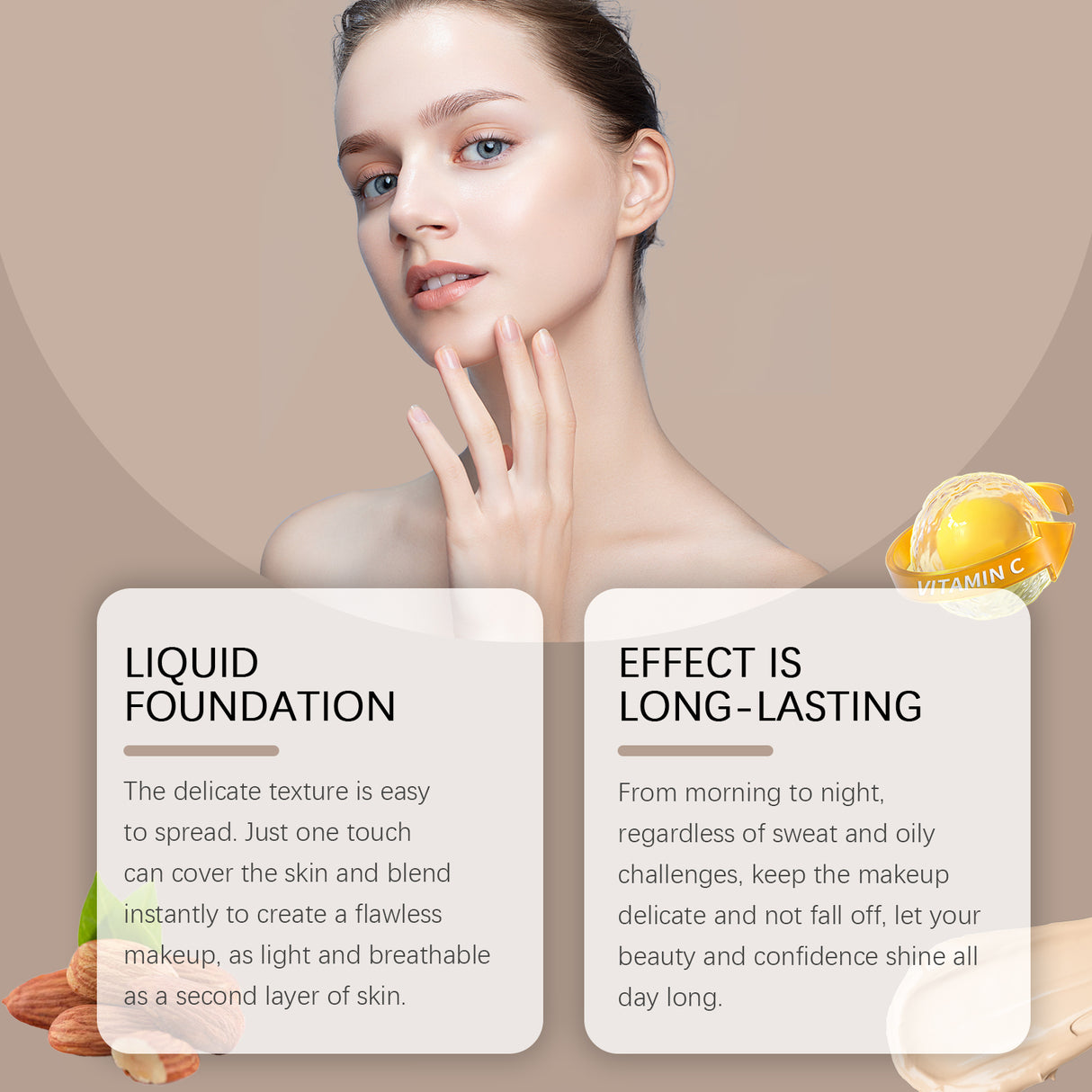 Moisturizing Liquid Foundation, Long-Lasting Moisturizing Refreshing Moisturizing Light Moisture Liquid Foundation - V.I.P Digital Presence