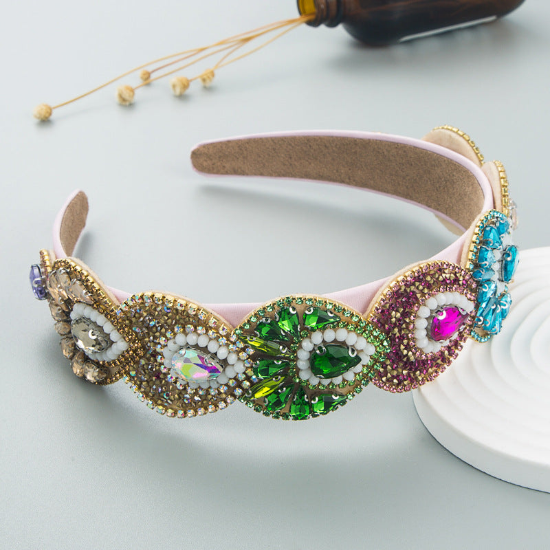 Hair Hoop Fashion Retro Baroque Crystal Head Hoop Korean High-End Hair Accessories Korean Version Of The Hair Cave - V.I.P Digital Presence