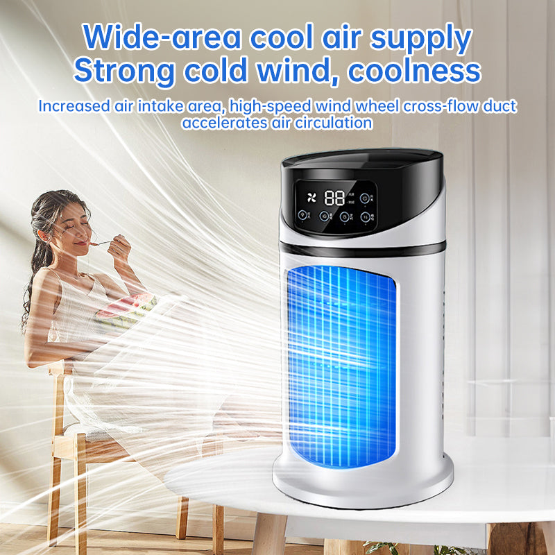 Six - speed timed silent AC cooling fan, new mini portable AC, USB air cooler, bladeless electric fan. - V.I.P Digital Presence