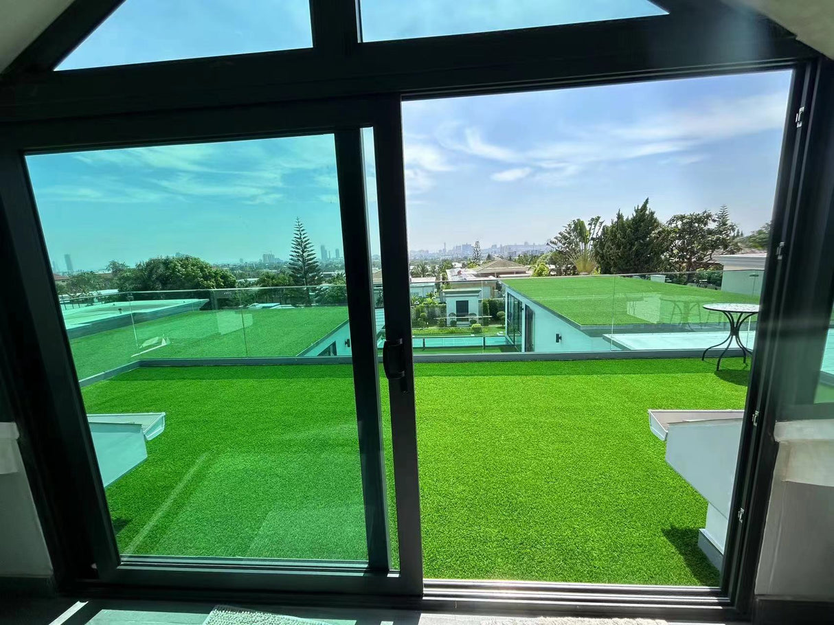 5FTX8FT outdoor artificial grass running blanket, thick and realistic fake grass roll with a pile height of 1.38 inches - V.I.P Digital Presence