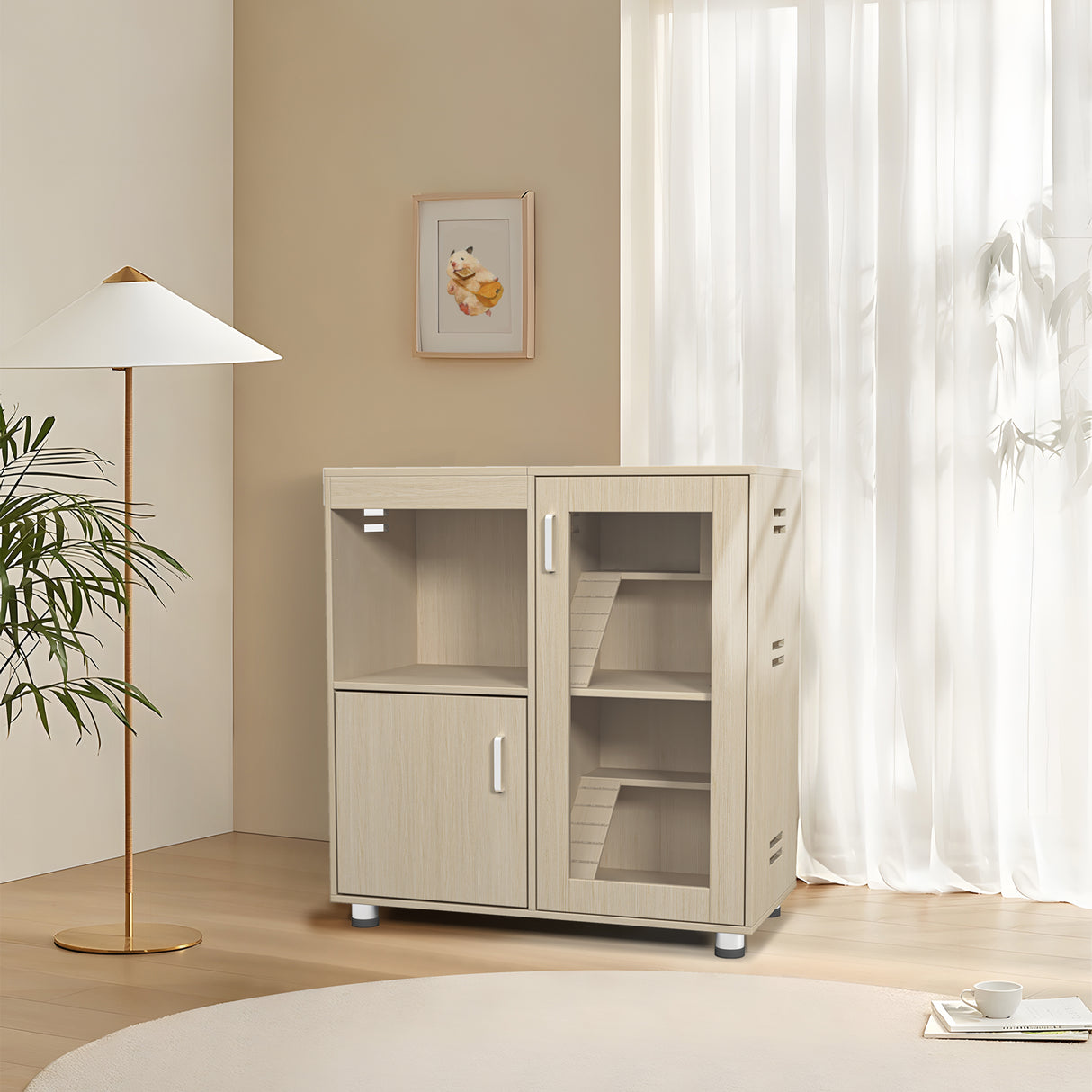 Used for small animal cages with 4 layers of cage wood and window storage cabinets, the top can be opened - V.I.P Digital Presence