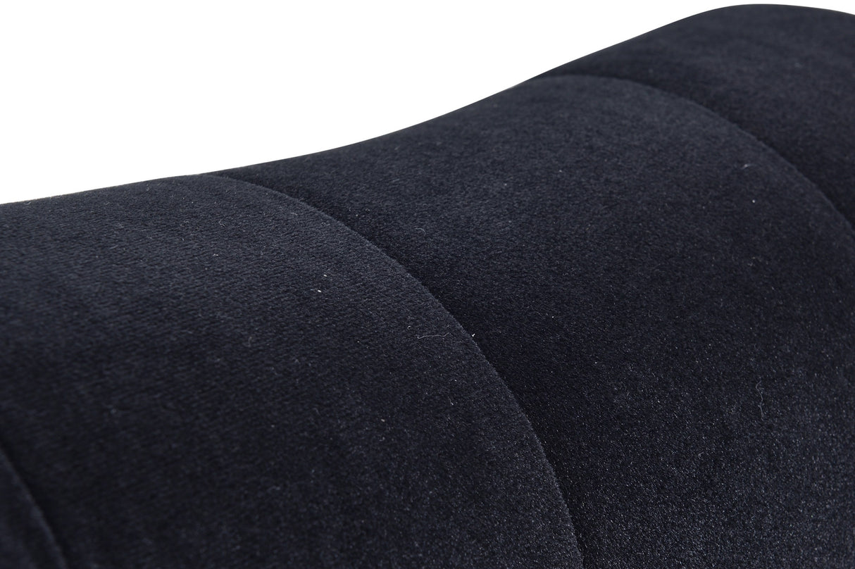 58 inch velvet lounge chair, button cluster right arm lounge chair with nail head decoration and solid wood legs - V.I.P Digital Presence