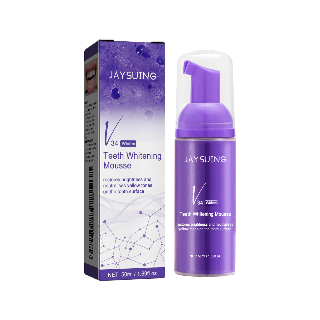 v34 Brightening Tooth Toothpaste, Whiten Teeth Correct Yellow Teeth Clean Stains Mouth Cleaning Toothpaste - V.I.P Digital Presence