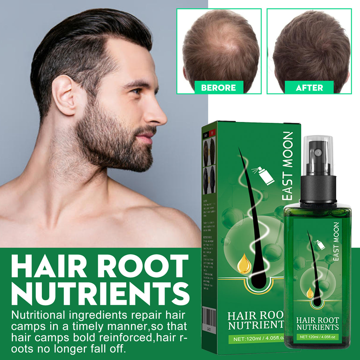 Men's Hair Serum For Hair Stabilization Nourishes And Nourishes Your Hairline - V.I.P Digital Presence