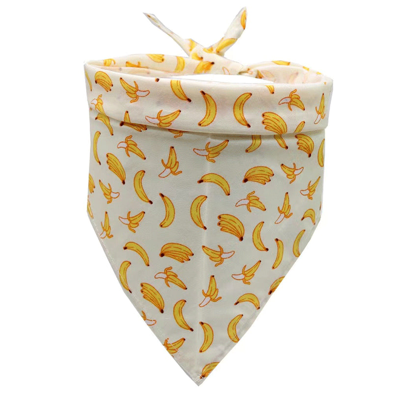 Pet Accessories Summer Pet Drool Towel Fruit Style Pet Scarf Pure Cotton Dog Triangle Scarf - V.I.P Digital Presence