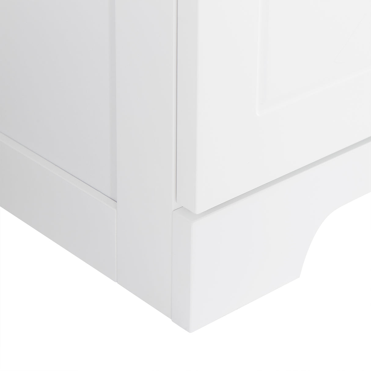 Tall Bathroom Cabinet with Four Doors, Large Storage Space Open Shelve, Upper Storage Cabinet, Whit - V.I.P Digital Presence