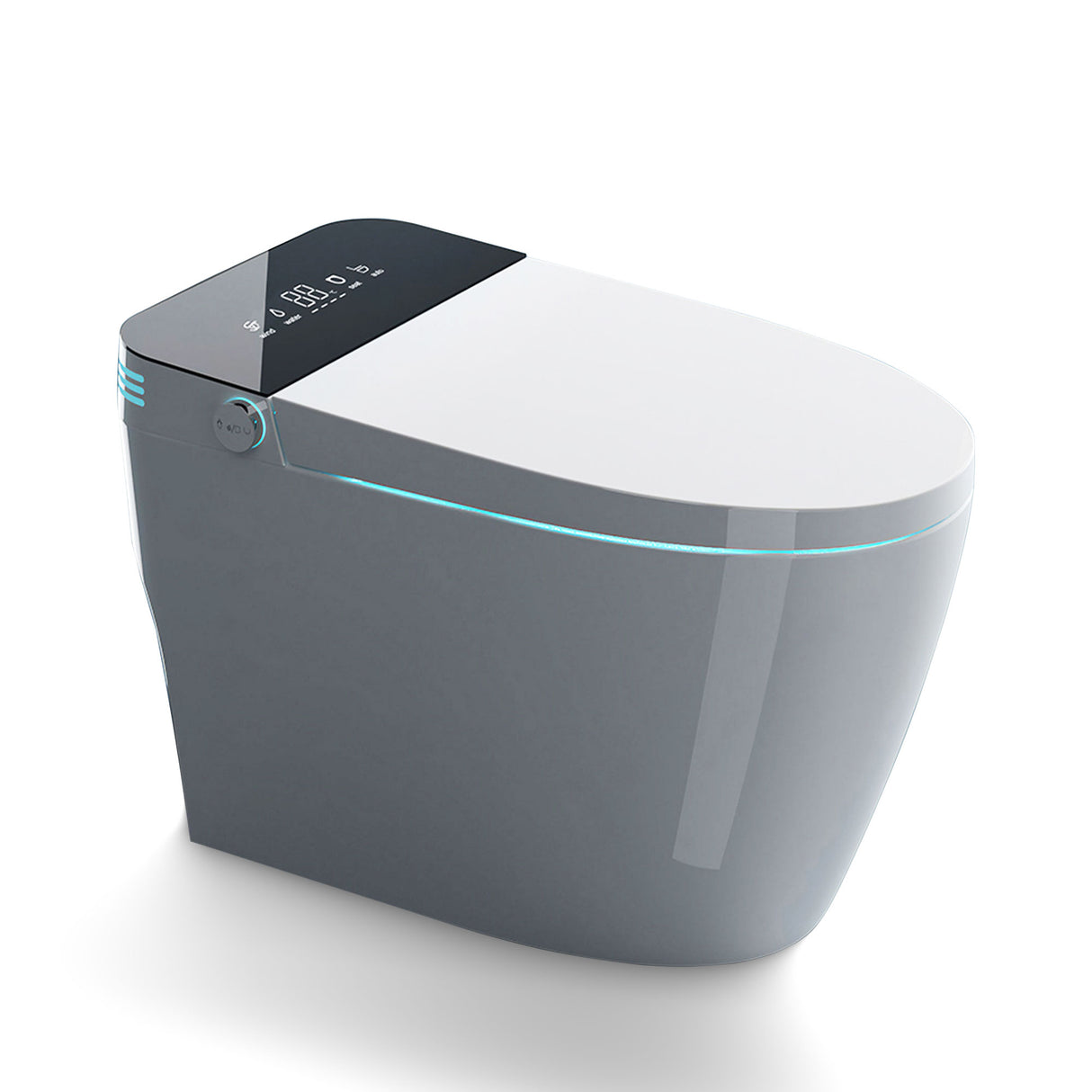 ST-GP-01 Smart Toilet with Heating, Portable Toilet with Automatic Opening and Closing, 1.28GPF Water Tank Free Toilet, White - V.I.P Digital Presence