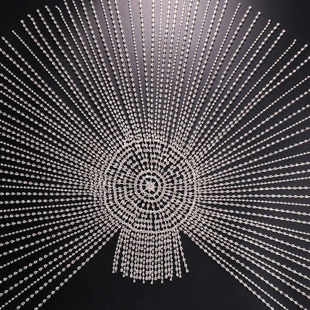 Exaggerated long flowing Su hair chain nightclub stage performance rhinestone hair accessories European and American headwear hair chain - V.I.P Digital Presence