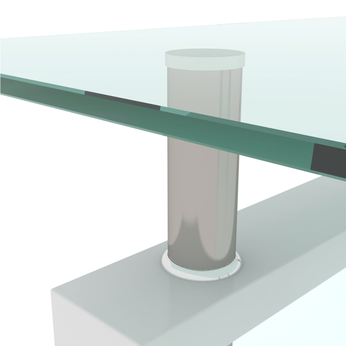 White Coffee Table Clear Coffee Table Modern Side Center Tables for Living Room Living Room Furniture - V.I.P Digital Presence