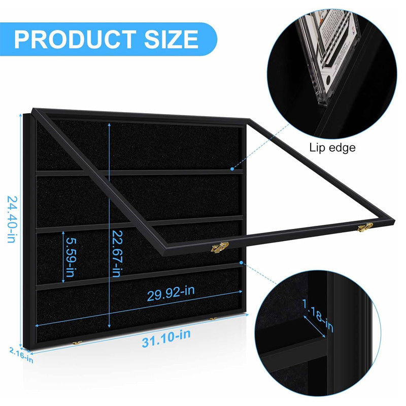 Large Sports Card Display Cases. Wooden, UV - protected acrylic fronts. For football, basketball, hockey cards. - V.I.P Digital Presence