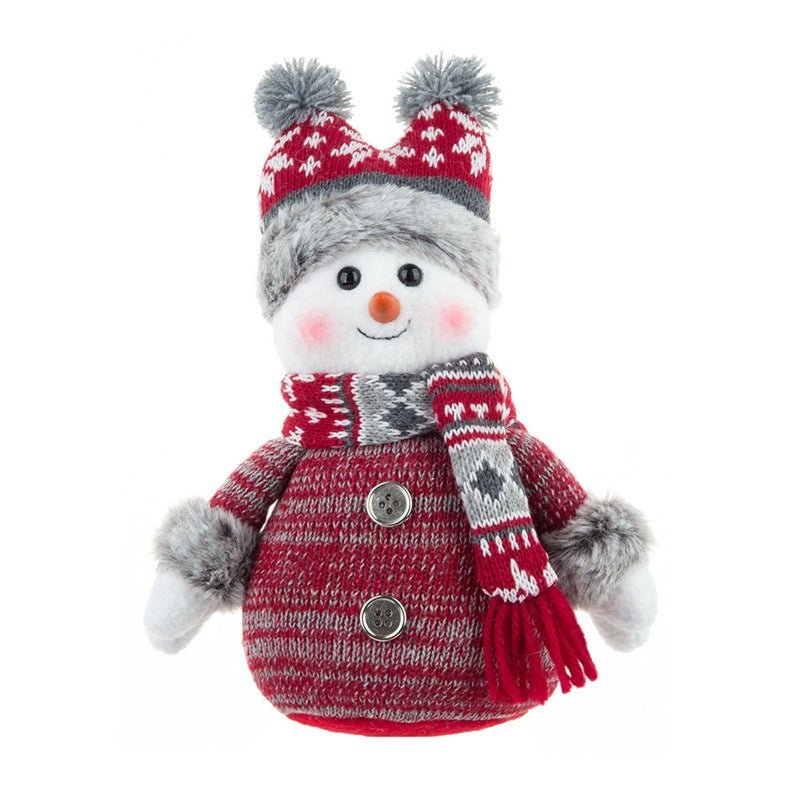 Doll Lei Feng Hat Scarf Snowman Doll Window Display Cute Christmas Snowman Cloth Doll - V.I.P Digital Presence