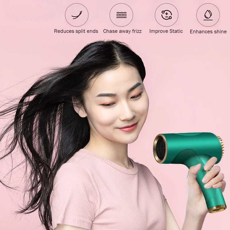 2600mAh Cordless Anion Blow Dryer Portable Hair Dryer 40/500W USB Rechargeable Powerful 2 Gears for Household Travel Salon - V.I.P Digital Presence