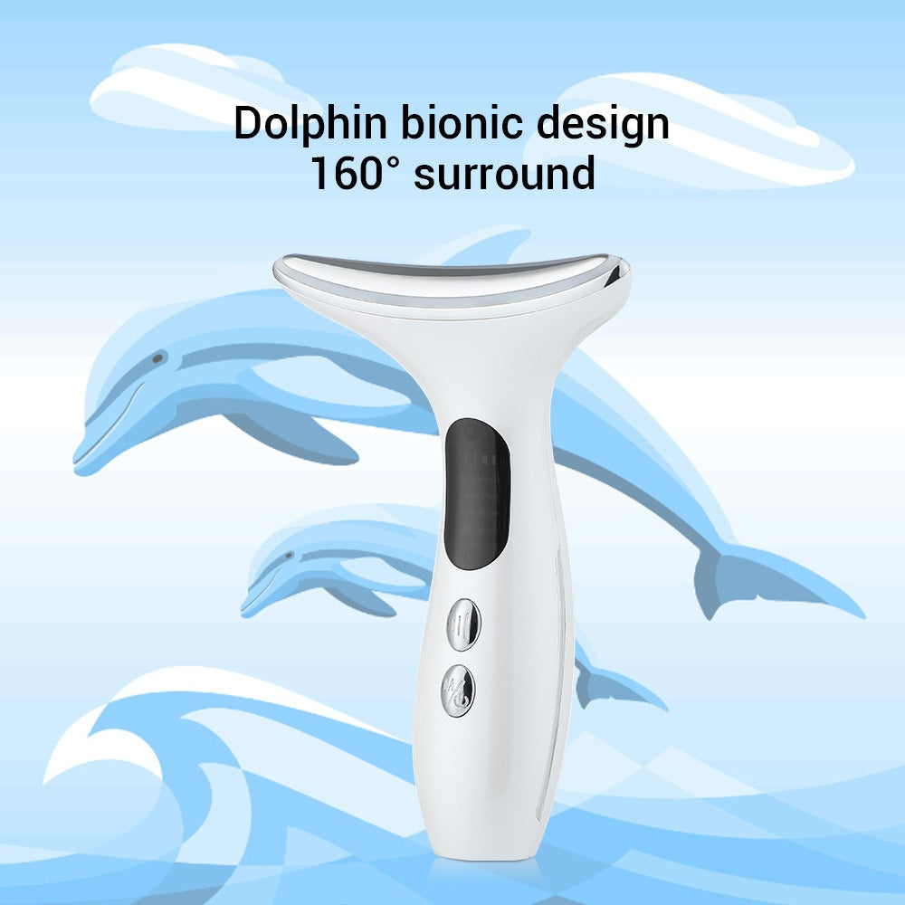 Facial Lift Anti Wrinkle Reduce Double Chin 3 Colors LED Photon Therapy EMS Face Neck Massager Beauty Device - V.I.P Digital Presence