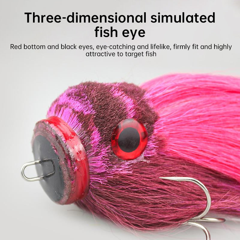 Palisandro Baby Rat Swimbait Bucktail - Muskie/Pike Lure, Hand - tied Deer Hair, Solid Body Fishing Rig - V.I.P Digital Presence