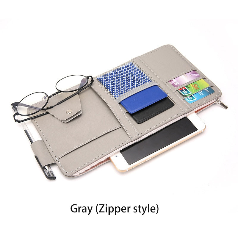 IKSNAIL Car Sun Visor Bill Pen Business Card Holder CD DVD Organizer Storage Box Sunglasses Clip Stowing Tidying Car Accessories - V.I.P Digital Presence