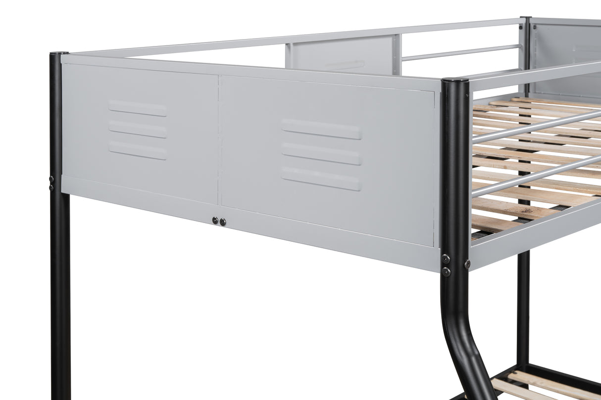 Full double-layer metal bed/heavy-duty sturdy metal/noise reduction/safety ventilation board guardrail - V.I.P Digital Presence