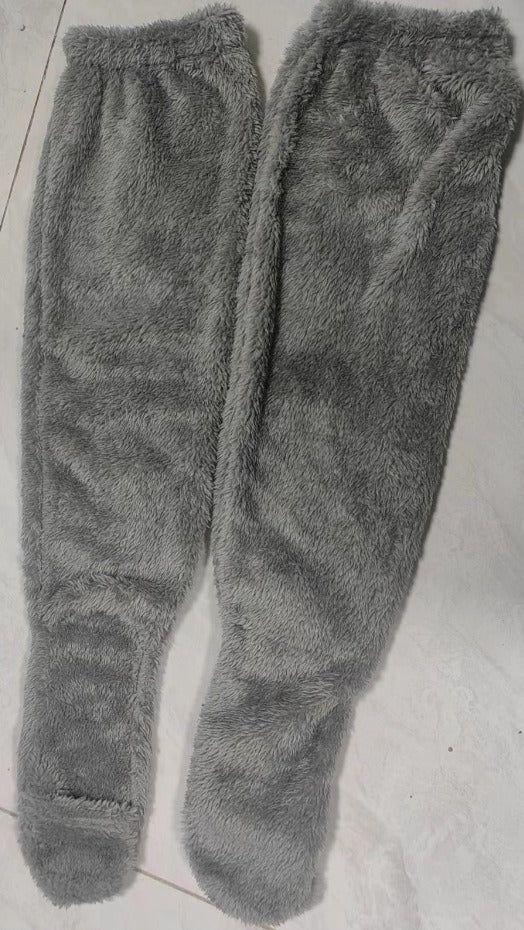 Indoor Plush Warmth Long Socks Cute Fuzzy Socks Over Knee Winter Leg Warmers Plush Sock Slippers Cozy Stocking - V.I.P Digital Presence