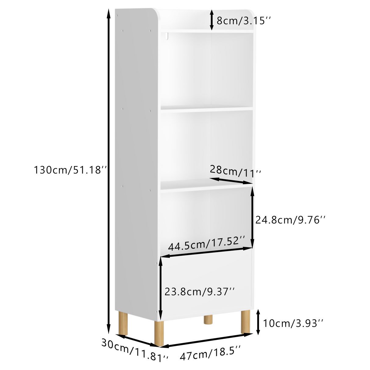Kids 4-Tier Bookcase Children's Book Display Bookshelf Toy Storage Cabinet Organizer for Children's Room Playroom - V.I.P Digital Presence