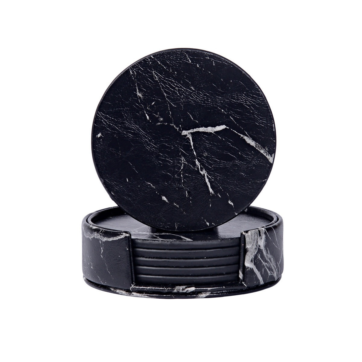 Creative PU leather coaster Exquisite insulated tea water cushion Square leather coaster - V.I.P Digital Presence