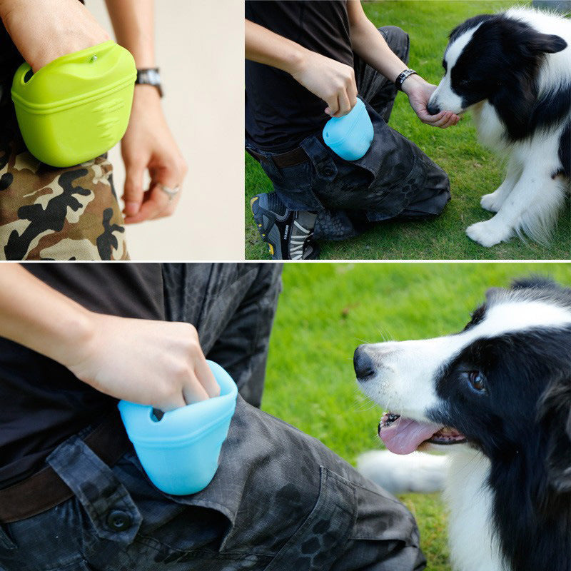 Silicone Pet Training Bag Dog Treat Bag Outdoor Training Snack Waist Bag - V.I.P Digital Presence