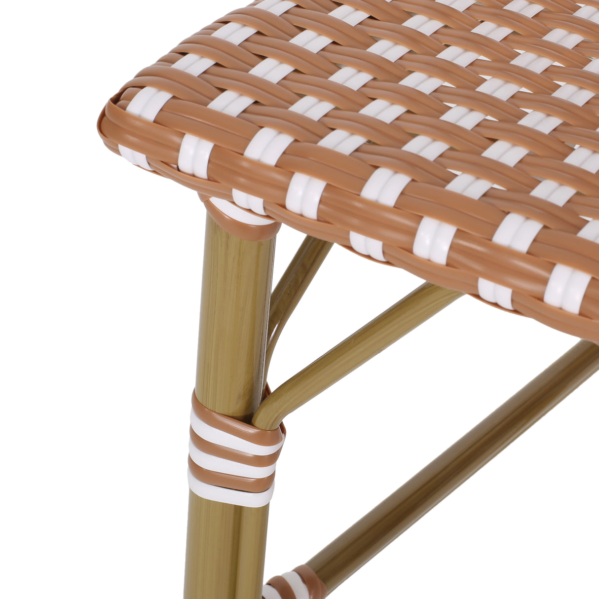 Wicker Bar Stool with Aluminum Frame (Set of 2) - V.I.P Digital Presence