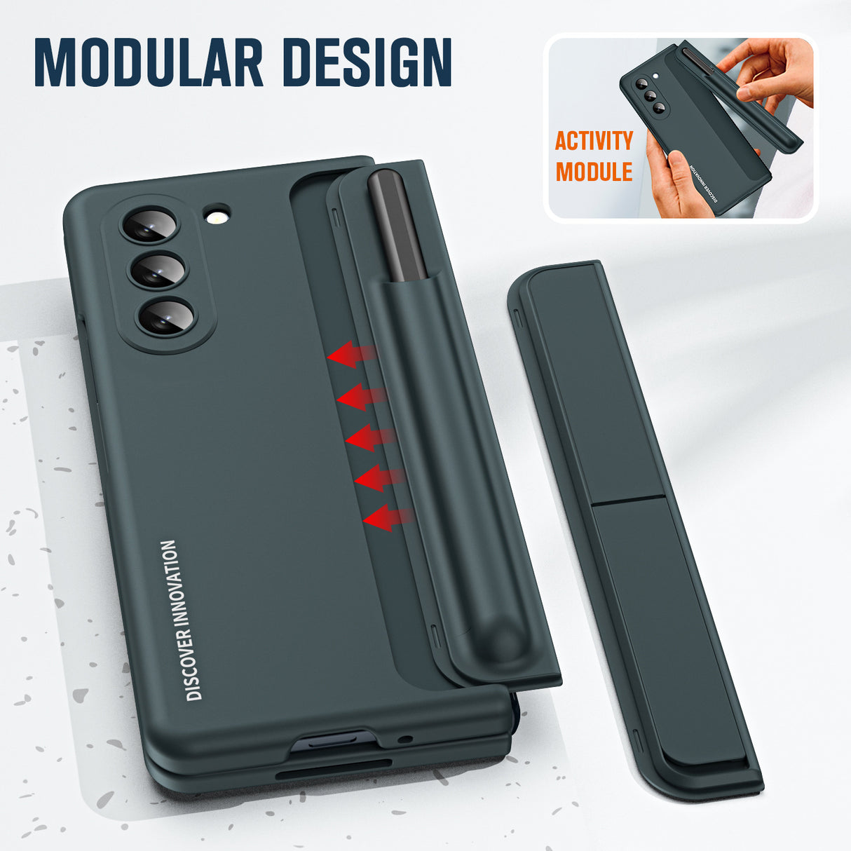 Samsung zfold 6 phone case FOLD5 folding screen pen slot bracket 2-in-1 all inclusive anti fall protective case is suitable - V.I.P Digital Presence
